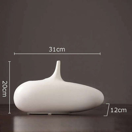 Elegant White Ceramic Vase Elegant White Ceramic Vase 1005006038945105-A ceramic vases 123