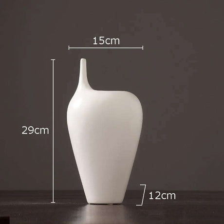 Elegant White Ceramic Vase Elegant White Ceramic Vase 1005006038945105-A ceramic vases 123