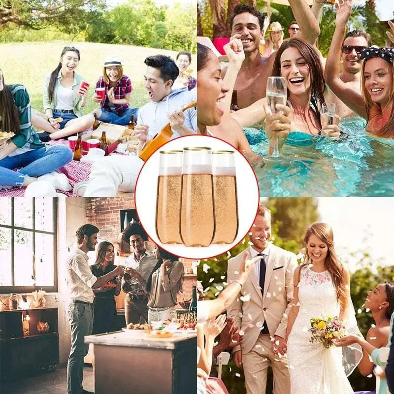 Elevate Collection Shatterproof Champagne and Whiskey Glasses - Julia M LifeStyles