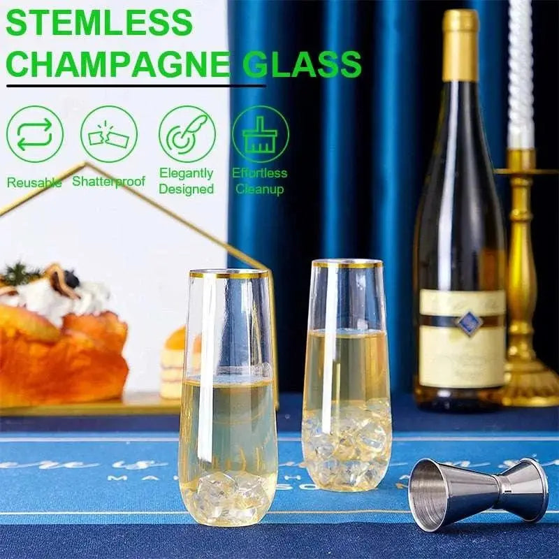 Elevate Collection Shatterproof Champagne and Whiskey Glasses - Julia M LifeStyles