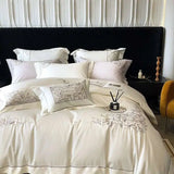 Embroidered Leaves Bedding Set - Julia M LifeStyles