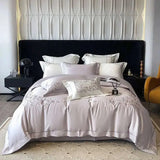 Embroidered Leaves Bedding Set - Julia M LifeStyles