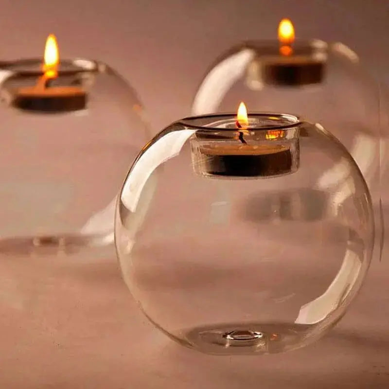 European Crystal Glass Candle Holder Decor Julia M Home & Kitchen   