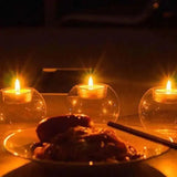 European Crystal Glass Candle Holder Decor Julia M Home & Kitchen   