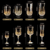 European Elegance Crystal Whiskey and Wine Glass Set - Julia M LifeStyles