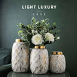 European Gilded Ceramic Vase Marble Pattern - Julia M LifeStyles
