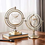 European Style Luxury White Sand Rotating Hourglass - Julia M LifeStyles