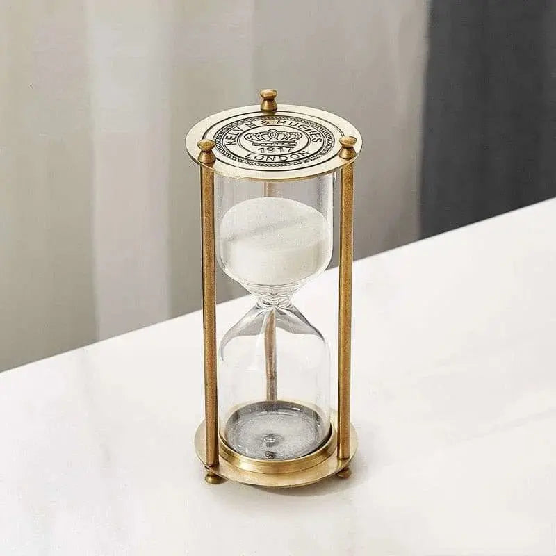 European Style Luxury White Sand Rotating Hourglass - Julia M LifeStyles