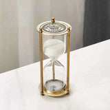 European Style Luxury White Sand Rotating Hourglass - Julia M LifeStyles