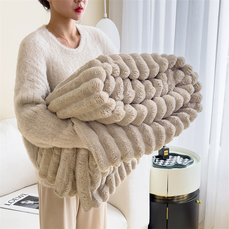 Rabbit plush blanket