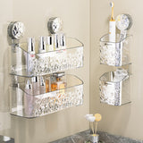 Suction tray rack bathroom shelf no punch bathroom wash table hanging basket wall hanging wall receiving rack