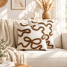 Bow Line Embroidered Pillow Cover