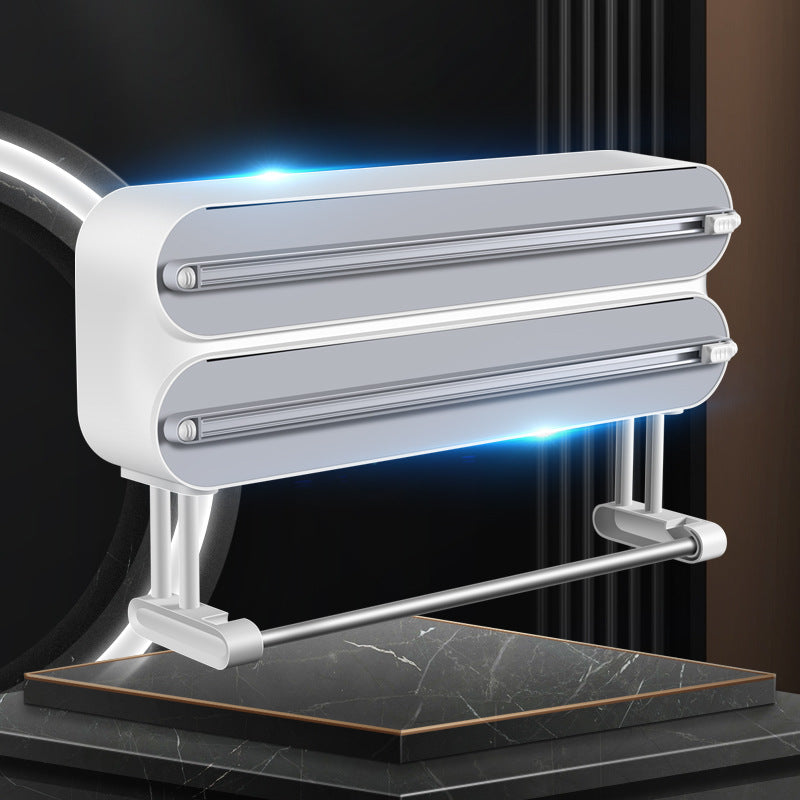 Wall-mounted plastic film cutter Adjustable baking tin paper cutter
