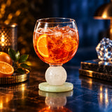 Orba Sculptural Glass Goblet