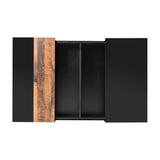 ON-TRANS 31.4 inches x 31.4 inches with sliding tabletop, high gloss center table, hidden storage room black