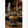 Colored glass bottle beer glass
