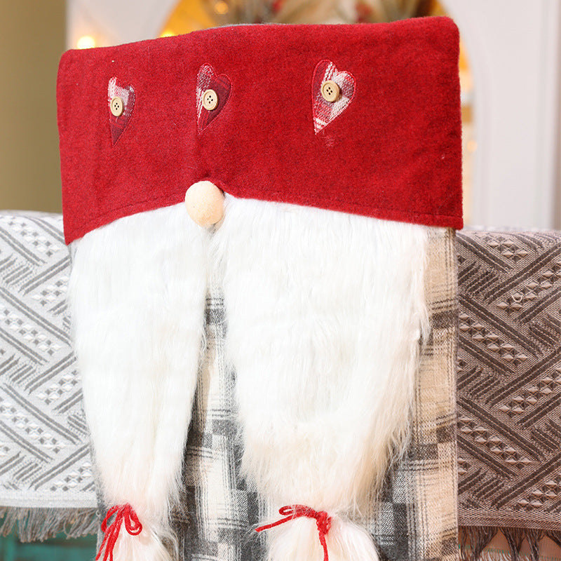 Christmas Chair Accessories Rudolf Chair Set Hotel Restaurant Table Chair Back Set Atmosphere Decoration Christmas Decoration