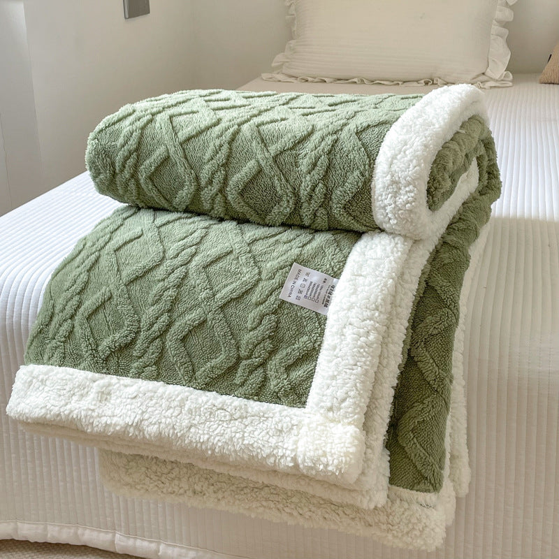Double-Layer Polar Blanket – Thick Warm Soft Fleece for Cozy Comfort