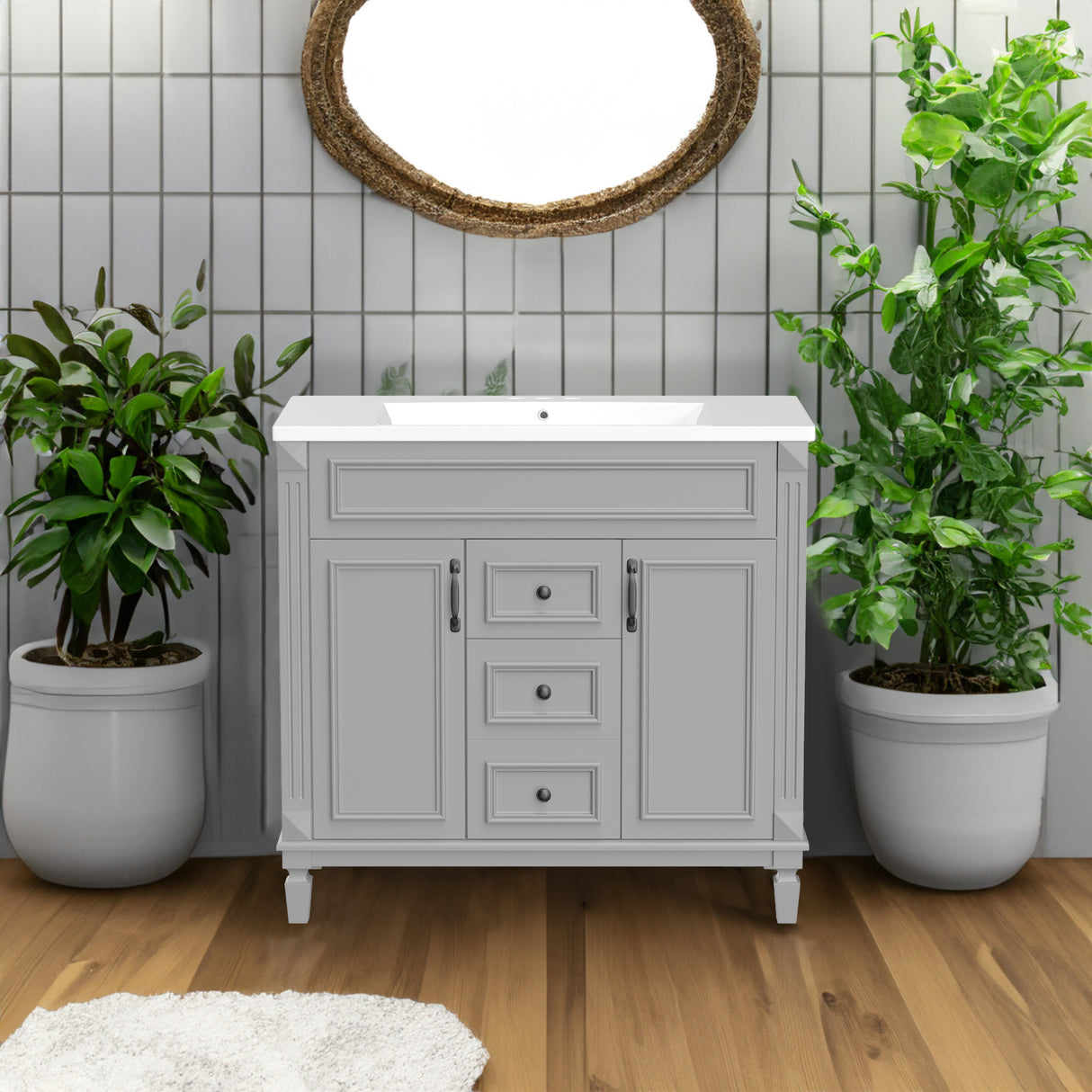 36'' Bathroom Vanity with Top Sink
