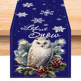 Owl Linen Table Flag Christmas Day Table Decoration Tablecloth Kitchen Restaurant Tablecloth Tea Table Cloth