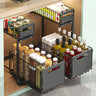 Luxury 2-Tier Adjustable Pull-Out Cabinet Organizer – Premium Carbon Steel Storage Solution