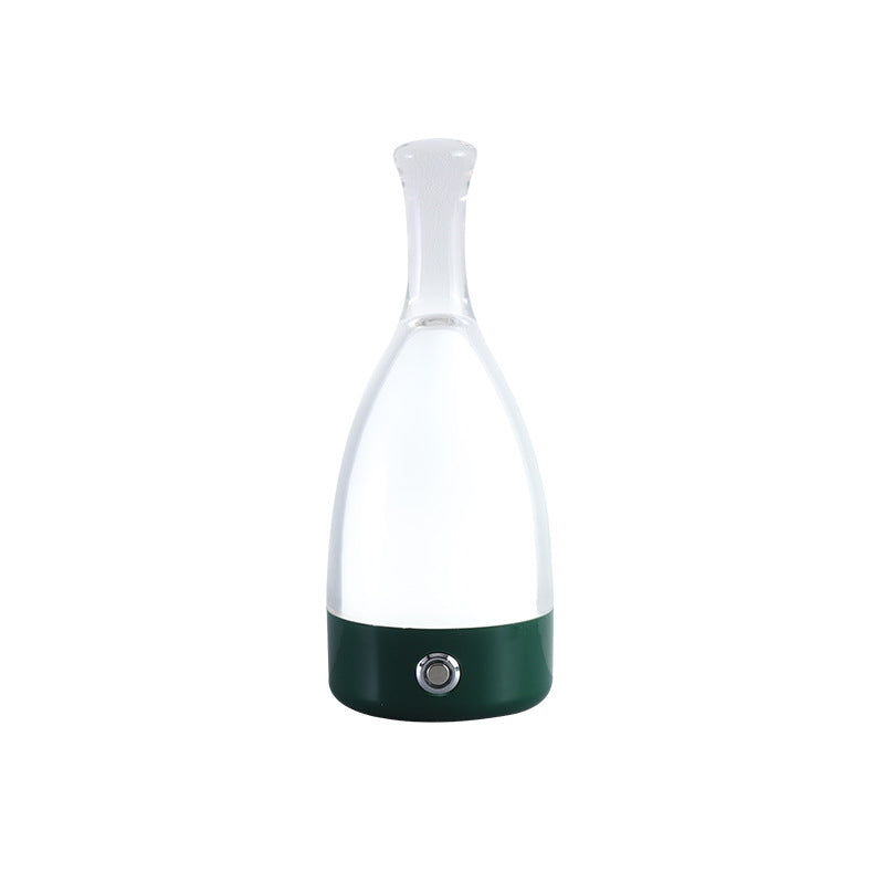 Wine Bottle Table Lamp INS Wind Light Luxury Creative Bedroom Bedside Lamp Net Red Clear Bar Decoration Charging Table Lamp Julia M Home & Kitchen