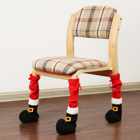 Christmas Chair Foot Cover, Christmas Hotel Decoration Supplies, Embroidered Restaurant Stools, Table Foot Cover Julia M Home & Kitchen