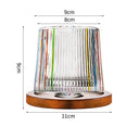 Hand drawn rotating glass cups multiple multi-purpose whiskey glasses rotating glass cups Julia M Home & Kitchen