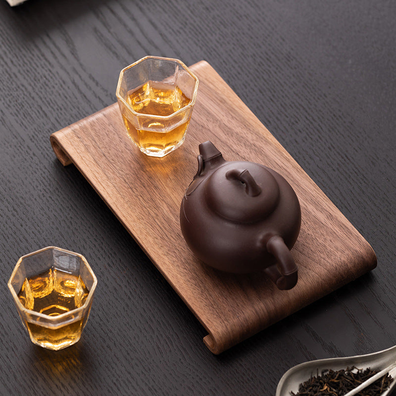 Retro - style Walnut Tea Tray, Wooden Soap - scented Candle Holder, Household Grocery Desktop Storage Box & Decorative Plate - Julia M LifeStyles