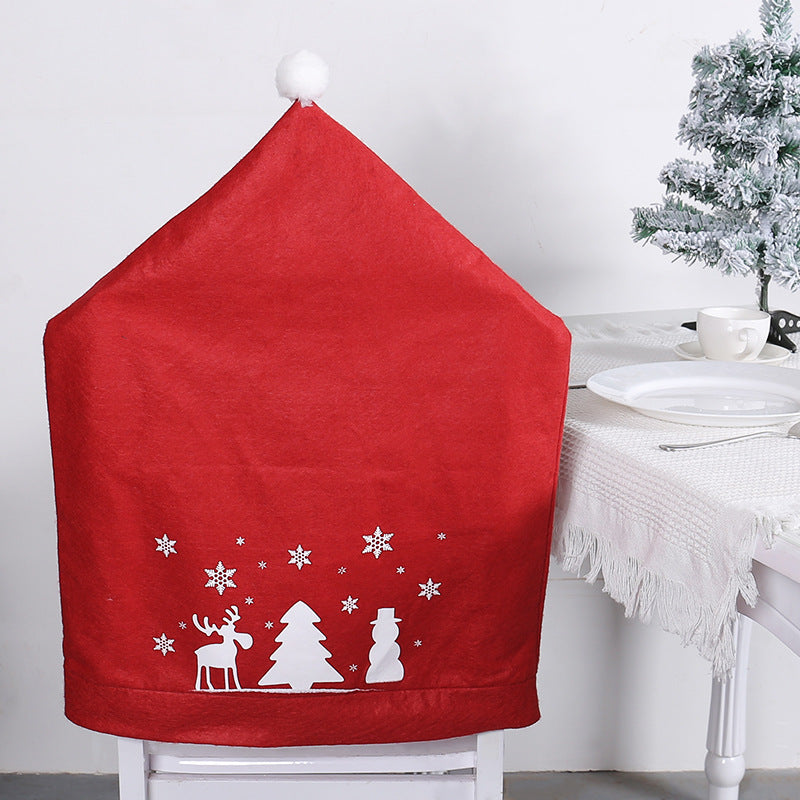 Christmas Bell Chair Cover Snowman Chair Cover Restaurant Bar Table Decoration