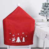 Christmas Bell Chair Cover Snowman Chair Cover Restaurant Bar Table Decoration