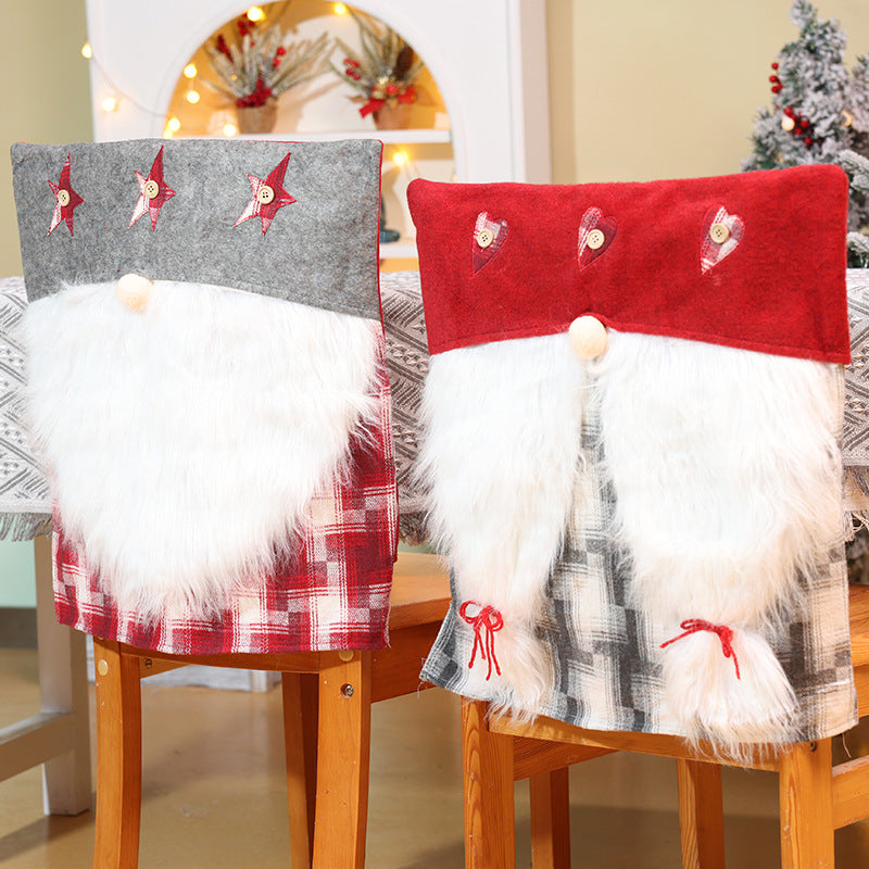Christmas Chair Accessories Rudolf Chair Set Hotel Restaurant Table Chair Back Set Atmosphere Decoration Christmas Decoration