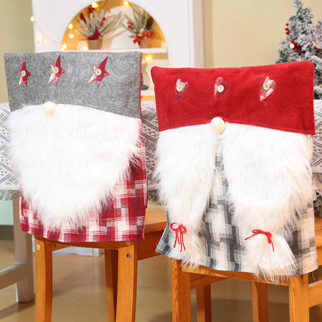 Christmas Chair Accessories Rudolf Chair Set Hotel Restaurant Table Chair Back Set Atmosphere Decoration Christmas Decoration