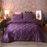 Luxury White Pinch Pleat Duvet Cover Set for Twin/Queen/King