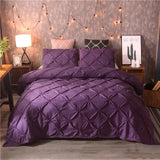 Luxury White Pinch Pleat Duvet Cover Set for Twin/Queen/King eprolo