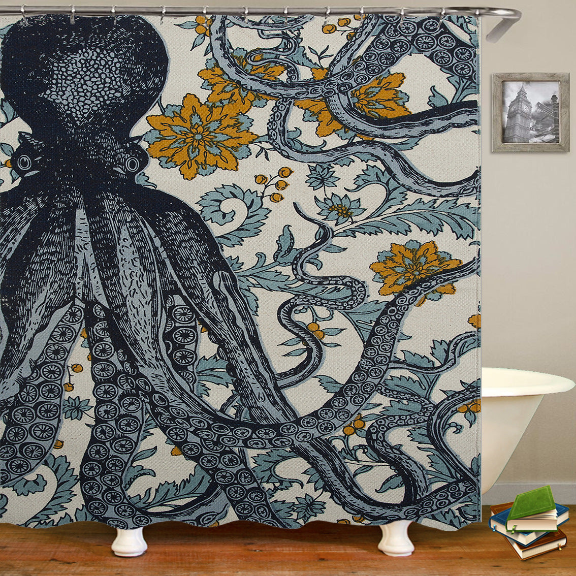 sea worldl Style Pattern Bathroom Shower Curtain