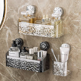 Suction tray rack bathroom shelf no punch bathroom wash table hanging basket wall hanging wall receiving rack