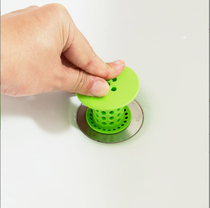 Bath Stopper Plug Sink Strainer Filter Sewer Dredge Device Hair Drain Hair Catcher bathroom accessories（green） Julia M Home & Kitchen