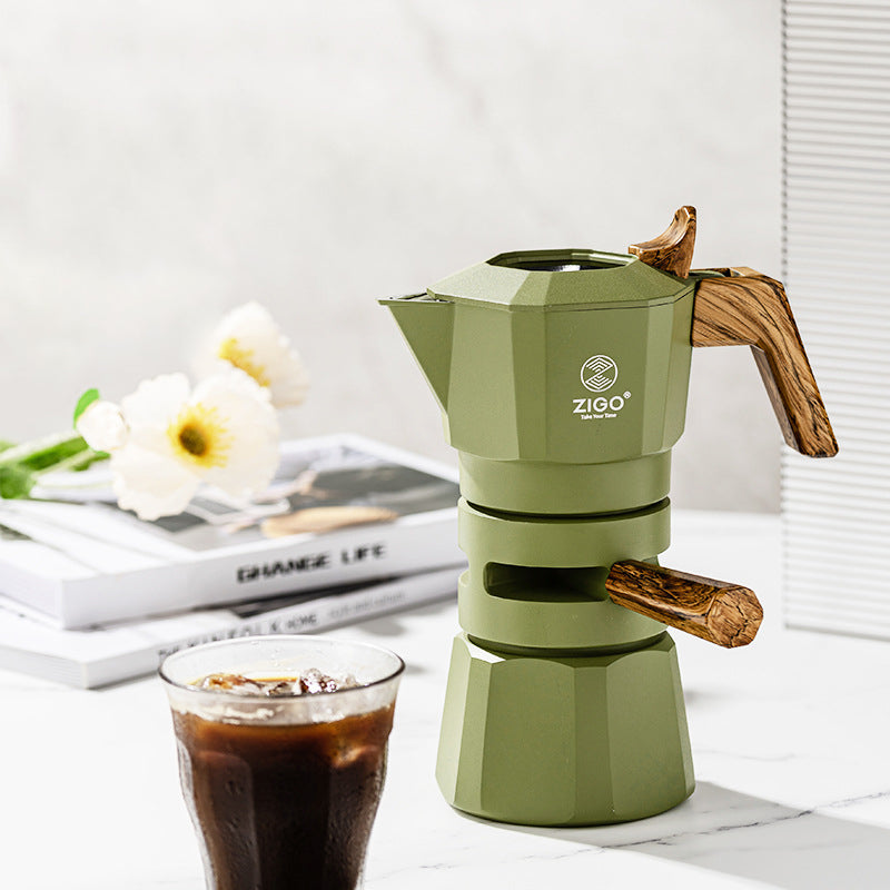 Cardpot double-valve 2-cup extraction concentrated temperature-control coffee pot