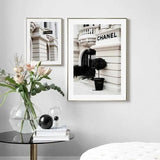 Fashion Luxury Paris Street Window Building Wall Art Canvas Painting - Julia M LifeStyles