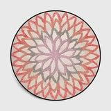 Floral Pattern Round Floor Mat by Julia M Lifestyles - Julia M LifeStyles