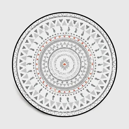 Floral Pattern Round Floor Mat by Julia M Lifestyles - Julia M LifeStyles