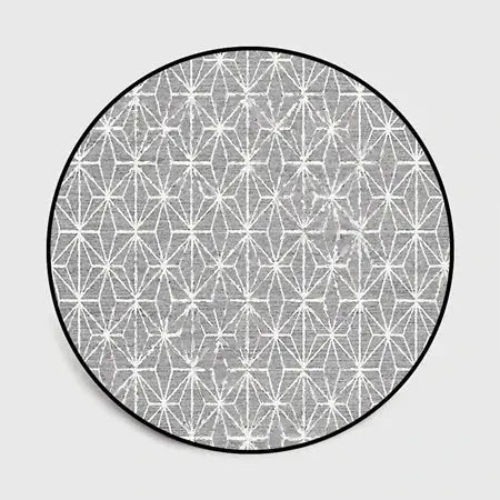 Floral Pattern Round Floor Mat by Julia M Lifestyles - Julia M LifeStyles