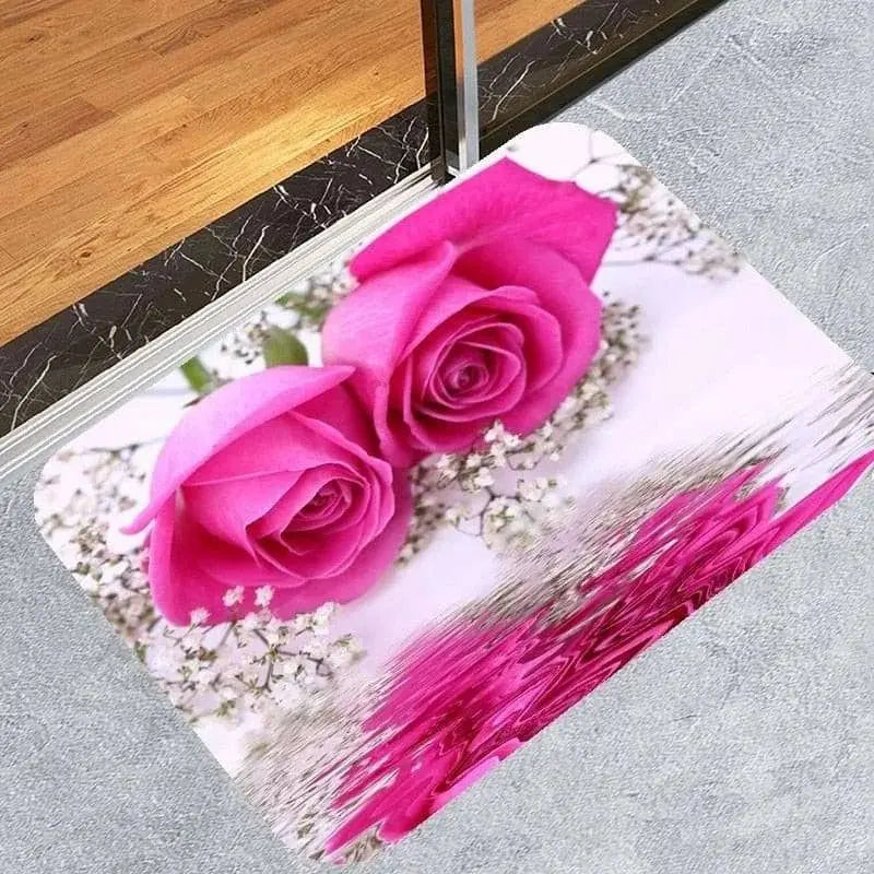 Floral Waterproof Bathroom Shower Curtain Set - Julia M LifeStyles