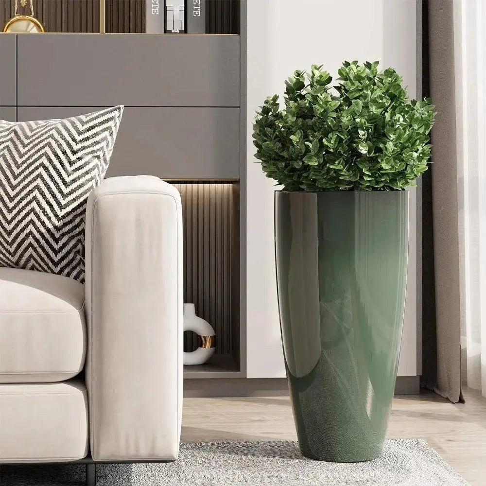 Front Porch Flowerpot Duo: 21" Tall Outdoor Planters 🌿 - Julia M LifeStyles