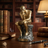 Scandinavian Sandstone Thinker Sculpture – Minimalist Home Décor