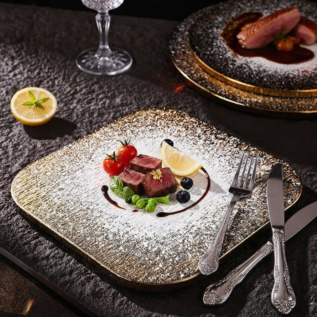 Gilded Heritage Ceramic Dinner Plate