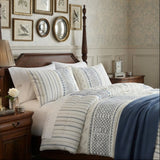 Full Queen Cotton Printed Duvet Cover Set With Chenille