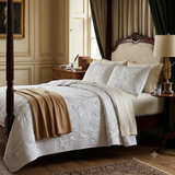 The Élan Heritage Embroidered Cotton Quilt Set