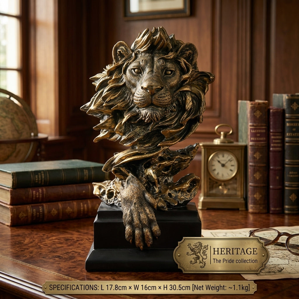 Abstract Art Lion Head Sculpture